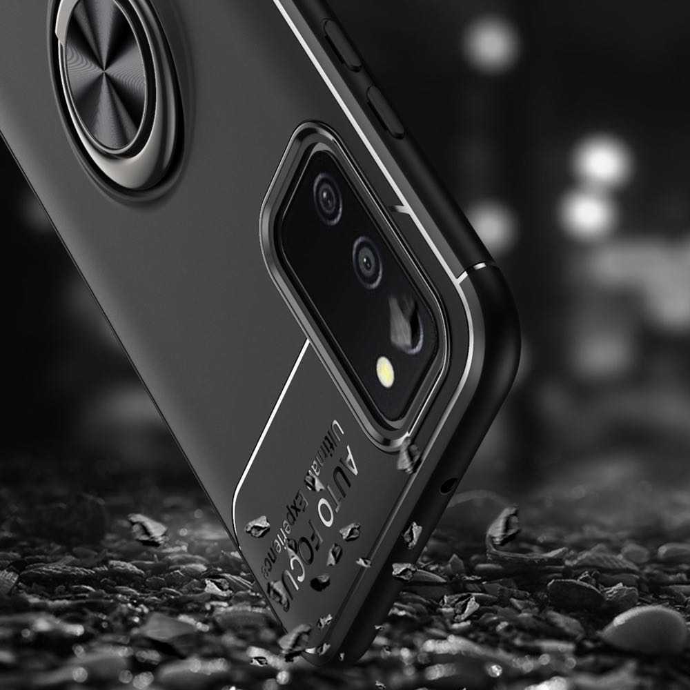 Samsung Galaxy A03s Case With Metal Ring Holder - Black