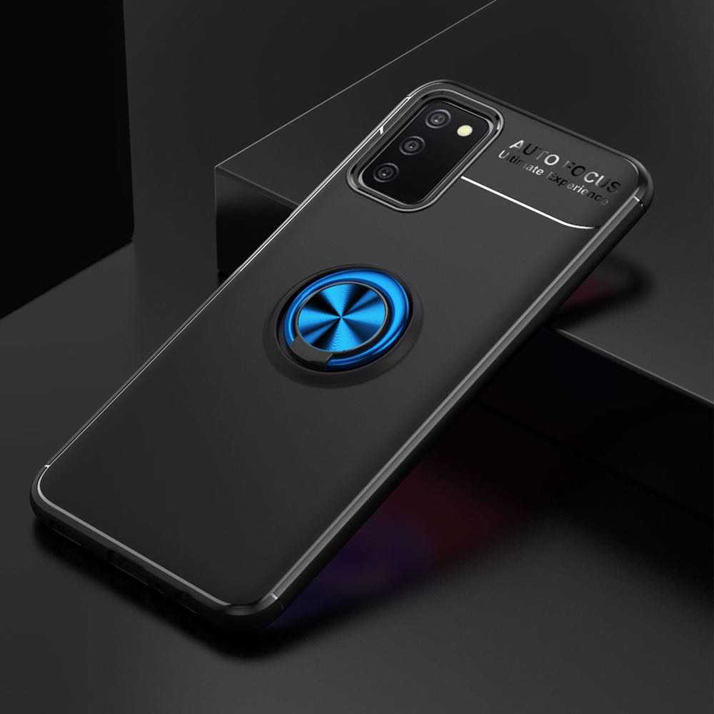 Samsung Galaxy A03s Case With Metal Ring Holder - Black