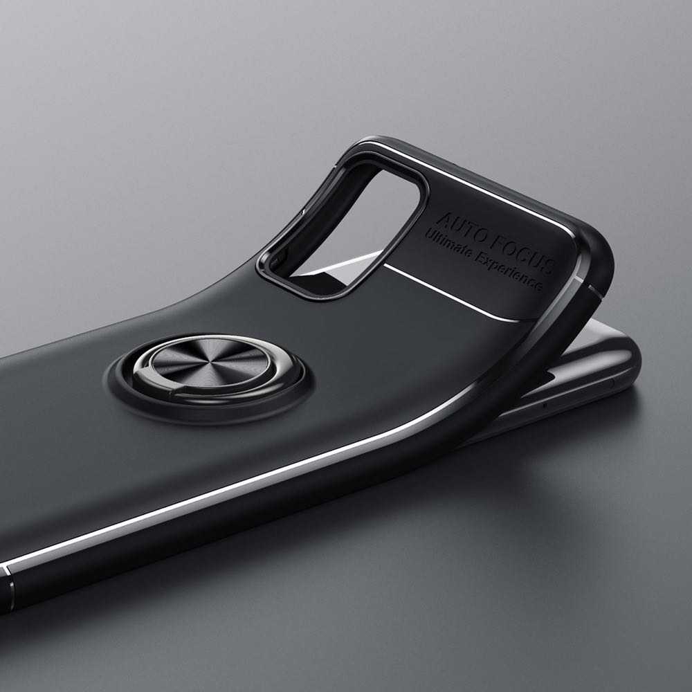 Samsung Galaxy A03s Case With Metal Ring Holder - Black