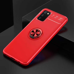Samsung Galaxy A03s Case With Metal Ring Holder - Red