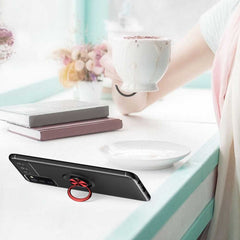Samsung Galaxy A03s Case With Metal Ring Holder - Red