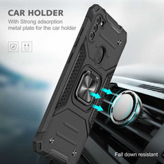 Samsung Galaxy A11 Case with Metal Ring Holder - Black