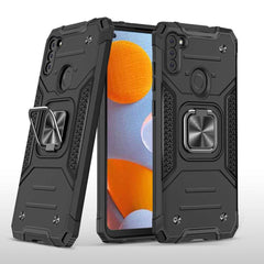 Samsung Galaxy A11 Case with Metal Ring Holder - Black