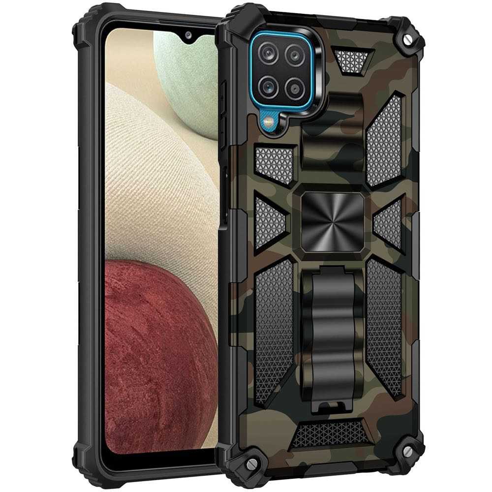 Samsung Galaxy A22 4G Case Camouflage Armor Shockproof & Magnetic