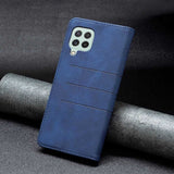 Magnetic Splicing Leather Protective Samsung A22 4G Case - Blue