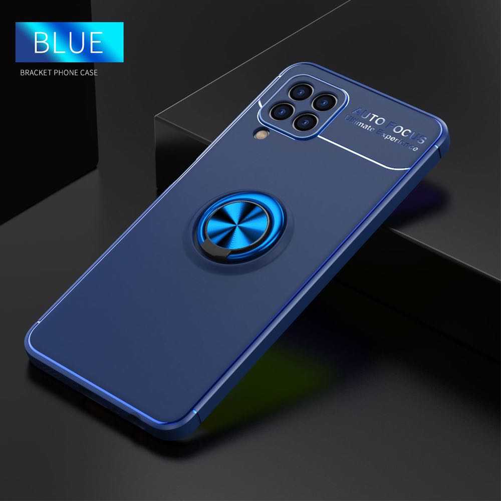 Samsung Galaxy A22 4G Case With Metal Ring Holder - Blue