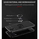 Metal Ring Holder TPU Protective Samsung A22 4G Case - Black