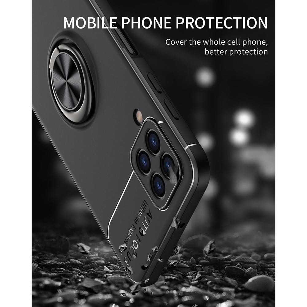 Samsung Galaxy A22 4G Case with Metal Ring Holder - Red