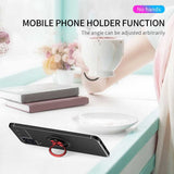 Metal Ring Holder TPU Protective Samsung A22 4G Case - Black