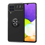 Metal Ring Holder TPU Protective Samsung A22 4G Case - Black