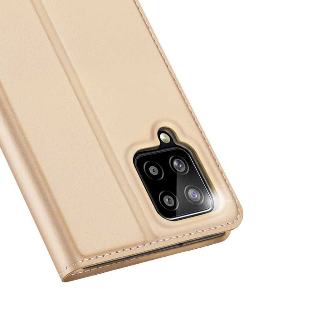 Samsung Galaxy A22 4G Case Made With PU Leather + TPU - Gold
