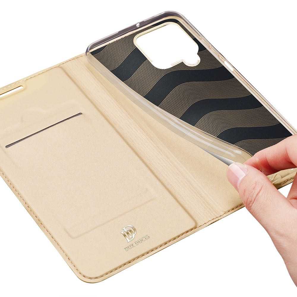 Samsung Galaxy A22 4G Case Made With PU Leather + TPU - Gold