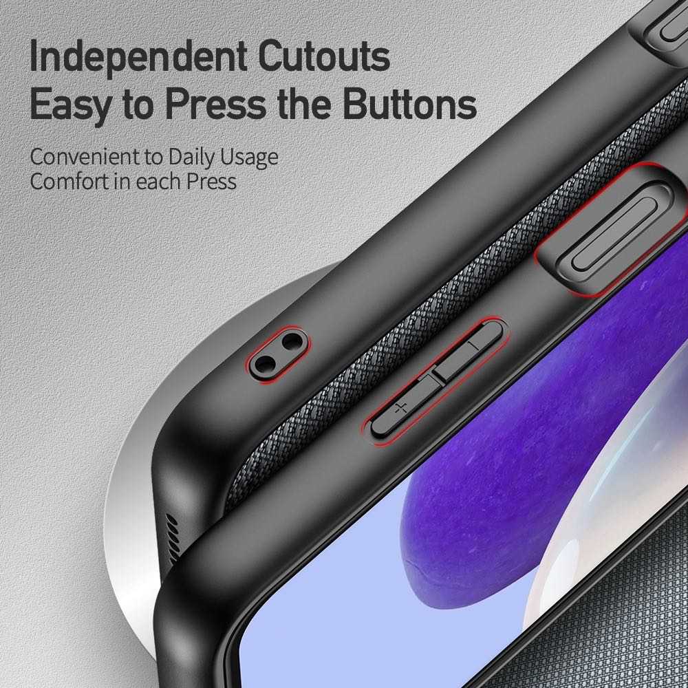 Samsung Galaxy A22 5G Case With PU Leather + TPU - Crystal Blue