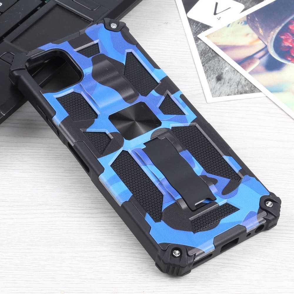 Samsung Galaxy A22 5G Case Armor Shockproof - Camouflage Blue