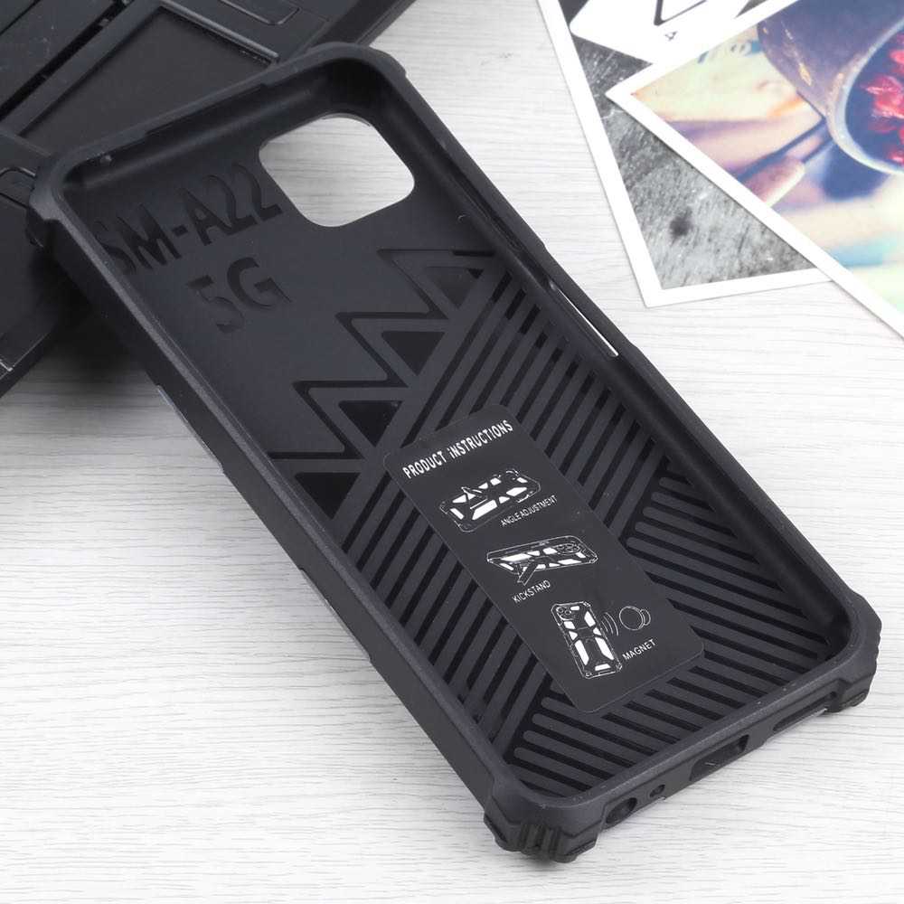 Samsung Galaxy A22 5G Case Armor Shockproof - Camouflage Blue