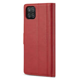 Samsung Galaxy A22 5G Case LC.IMEEKE Calf Texture Secure Magnetic - Red