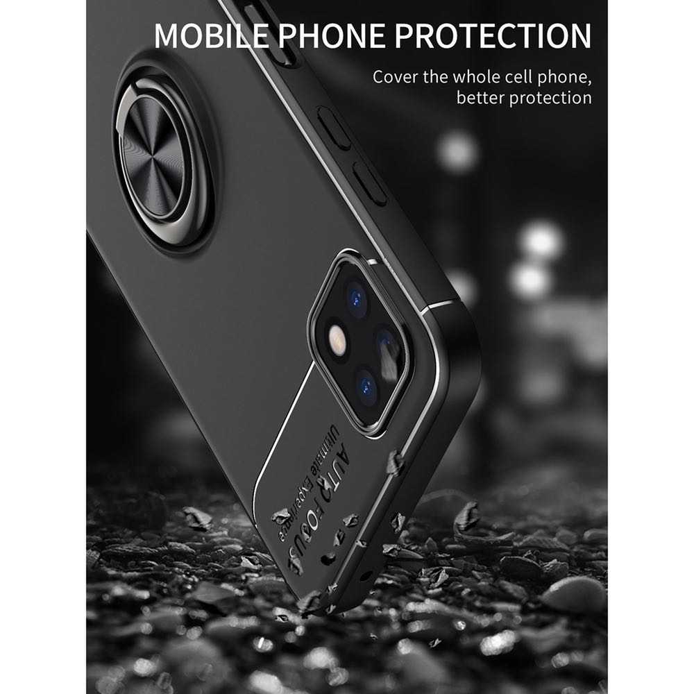 Samsung Galaxy A22 5G Case Protective Ring Holder - Black