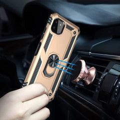 Samsung Galaxy A22 5G Case With Metal Ring Holder - Gold