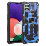 Samsung Galaxy A22 5G Case Armor Shockproof Magnetic - Camouflage Blue