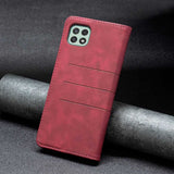 Samsung Galaxy A22 5G Case Magnetic Splicing Leather Protective - Red