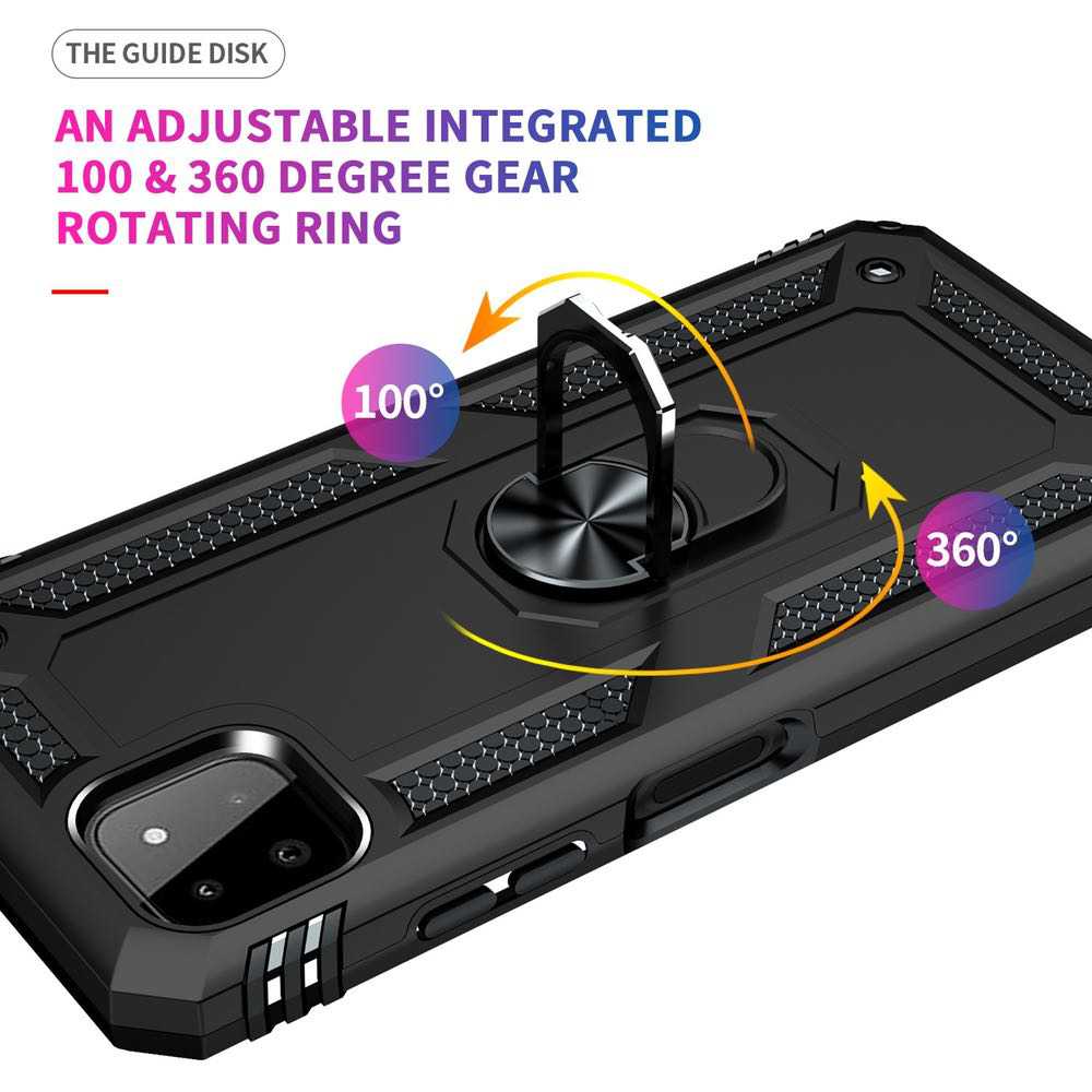 Samsung Galaxy A22 5G Case With Ring Holder - Black