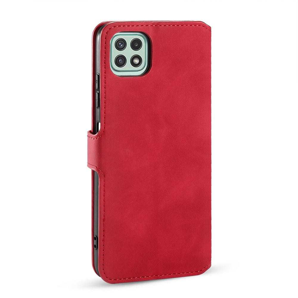 Samsung Galaxy A22 5G Case DG.MING Secure Flip Wallet - Red