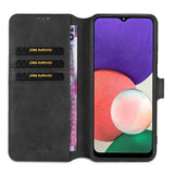 Samsung Galaxy A22 5G Case DG.MING Secure Flip Wallet - Black