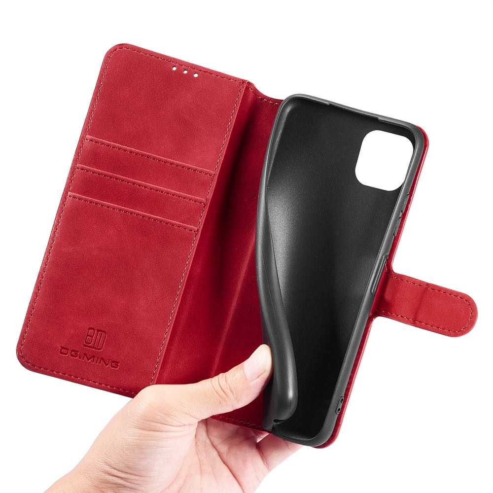 Samsung Galaxy A22 5G Case DG.MING Secure Flip Wallet - Red