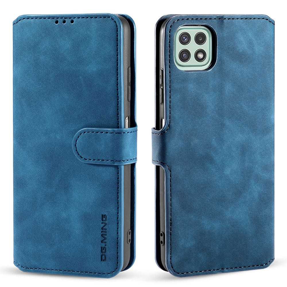 Samsung Galaxy A22 5G Case DG.MING Secure Flip Wallet - Blue