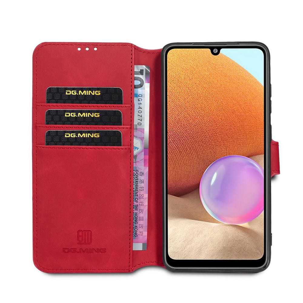 Samsung Galaxy A32 4G Case DG DG.MING Secure Flip Wallet - Red