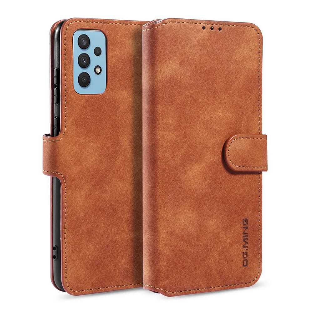 Samsung Galaxy A32 4G Case DG.MING Secure Flip Wallet - Brown