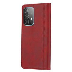 Samsung Galaxy A72 Case Double Fold Clasp PU leather - Red