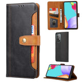Samsung Galaxy A72 Case Double Fold Clasp PU leather - Black