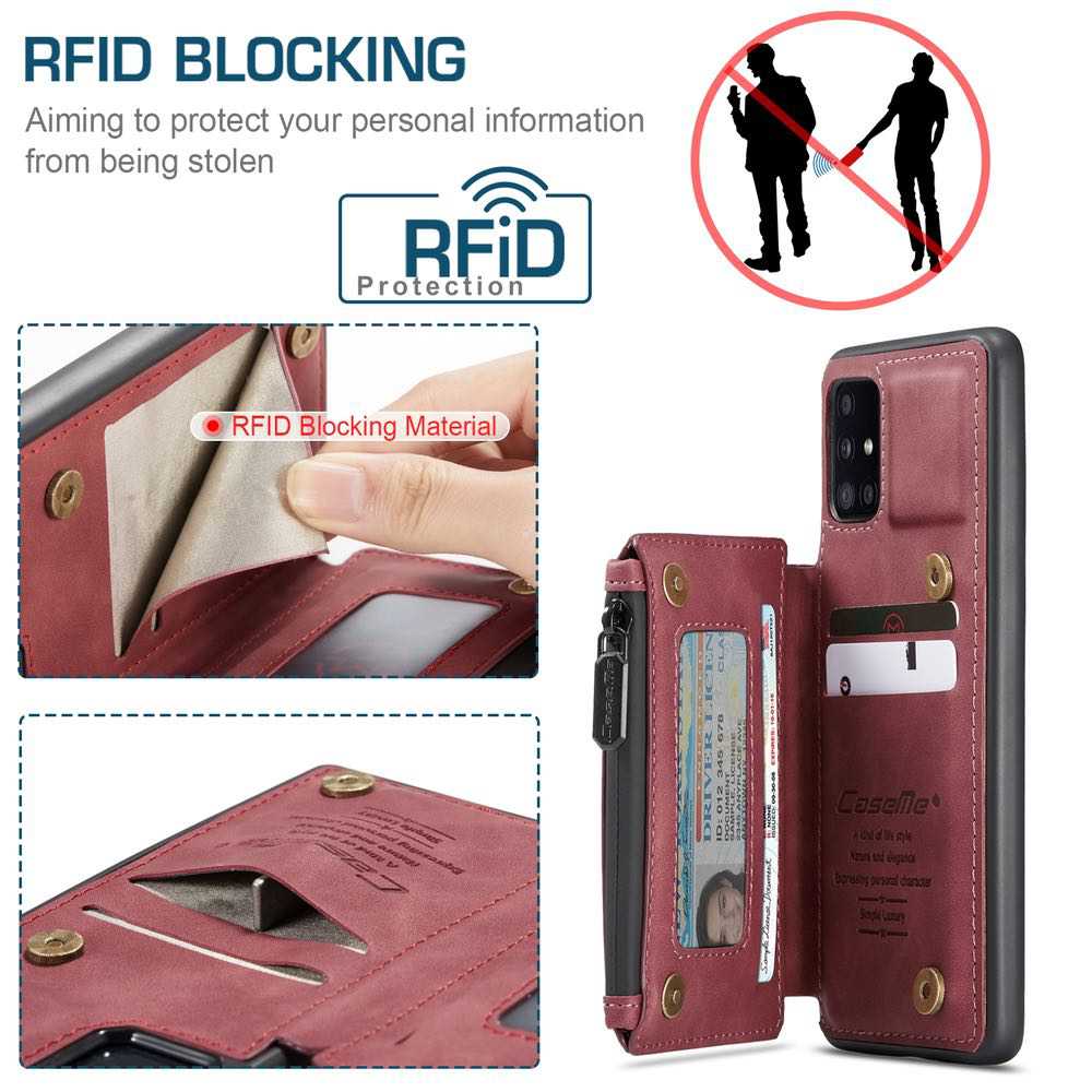 Multifunctional Protective Samsung Galaxy A72 Case - Red
