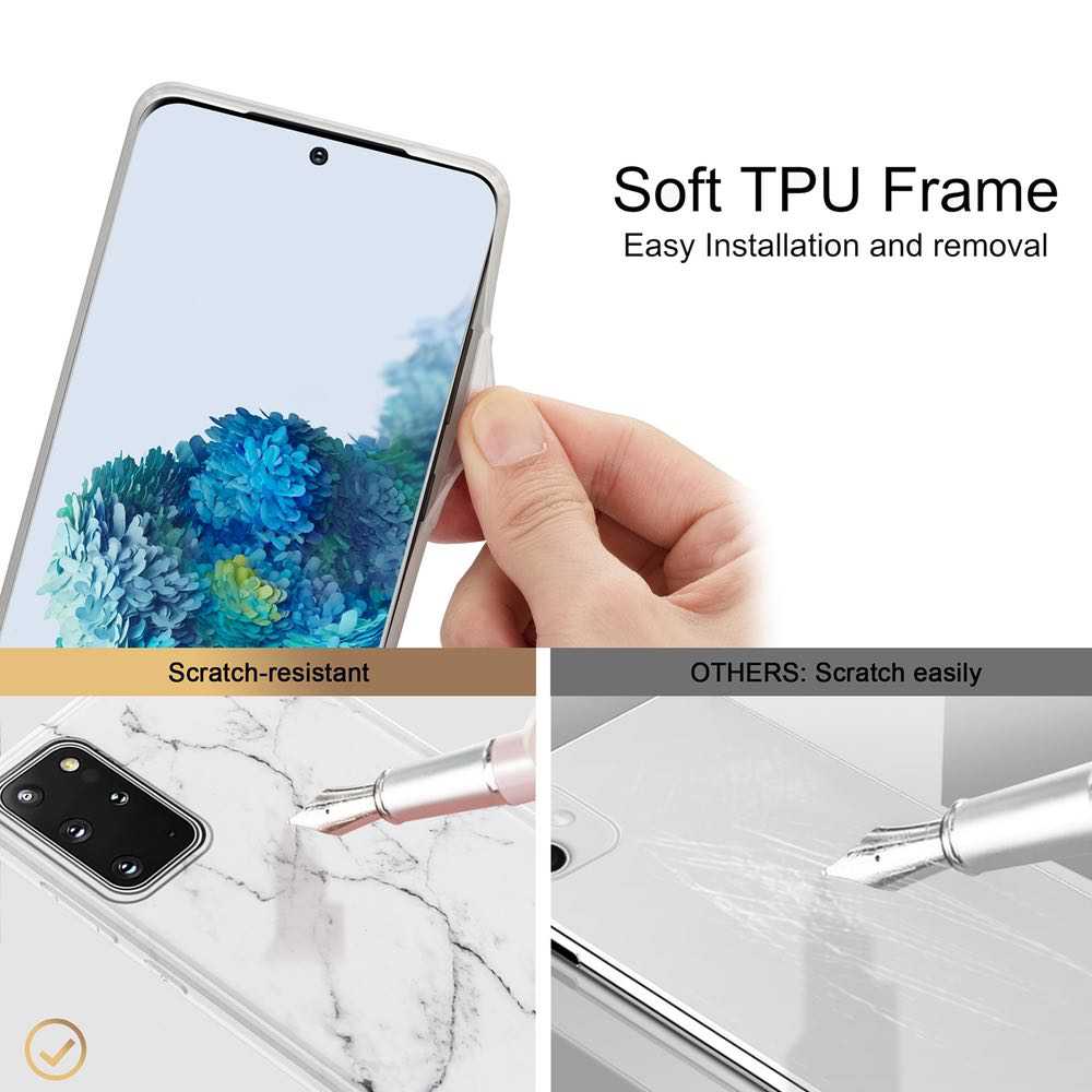 Samsung Galaxy S20 Plus Case Marble Pattern IMD - Dark Grey