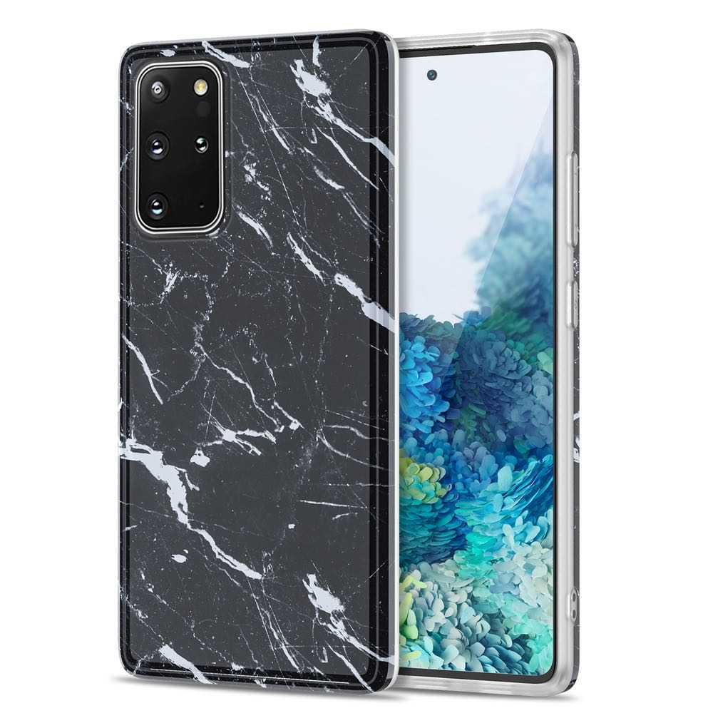 Samsung Galaxy S20 Plus Case Marble Pattern IMD - Black