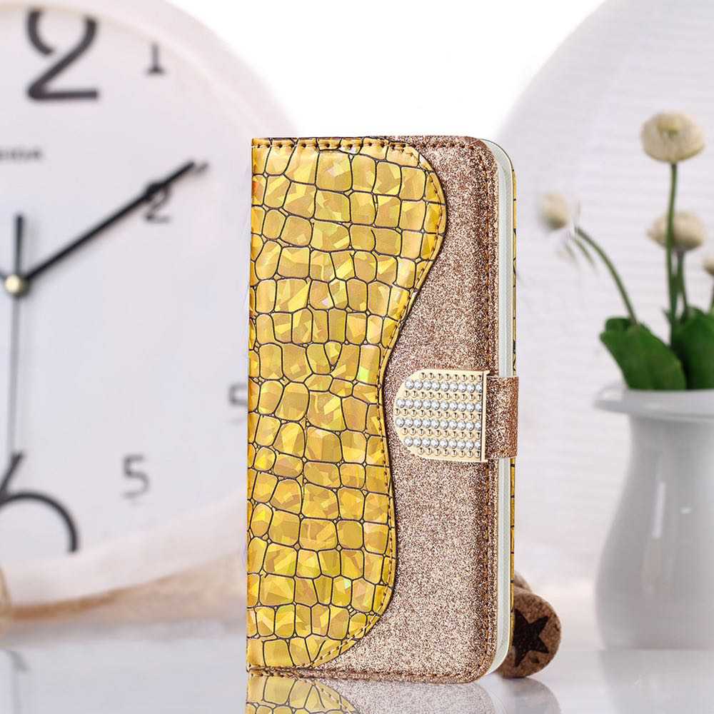 Samsung Galaxy S21 Case With Glitter Powder - Gold