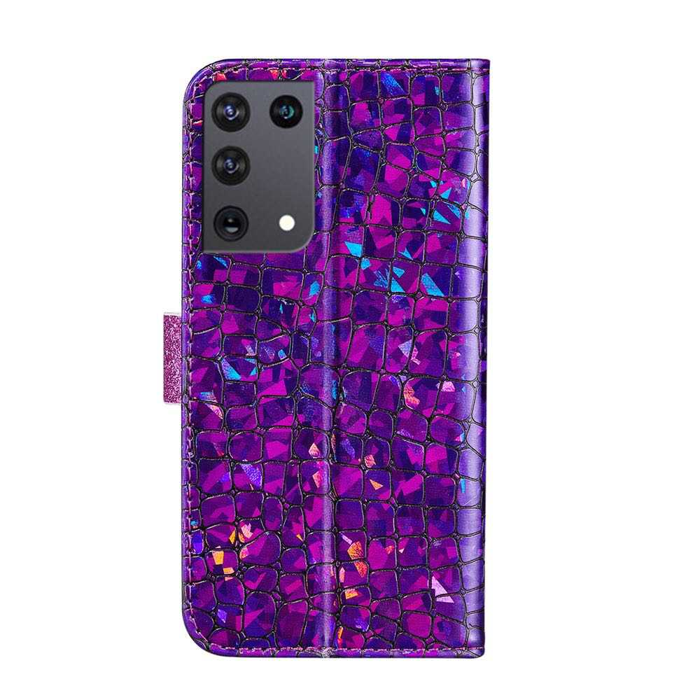 Samsung Galaxy S21 Ultra Case Made PU Leather and TPU - Purple