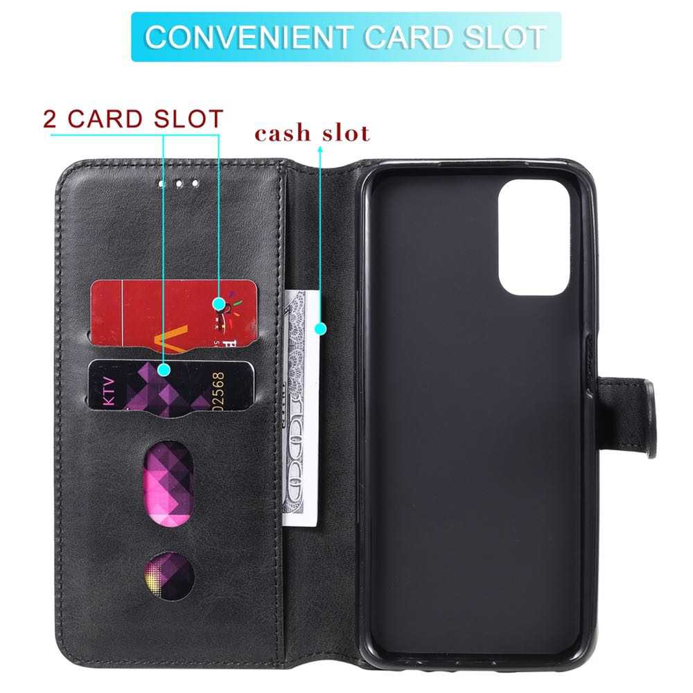 OPPO A52 / A72 / A92 Case Secure Flip Wallet - Black
