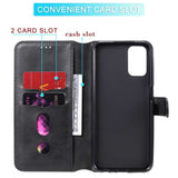 Secure Magnetic OPPO A52 / A72 / A92 Wallet Case Black