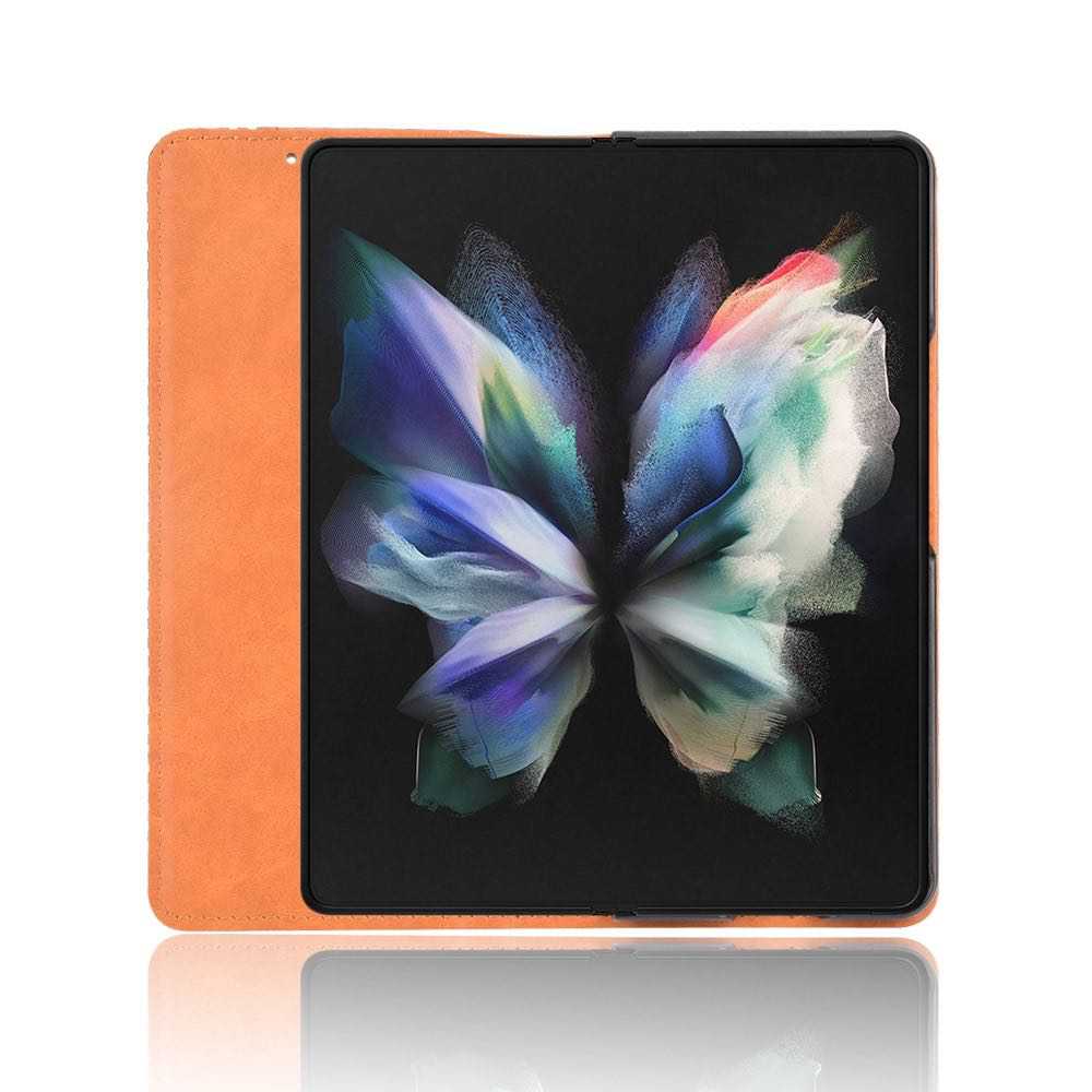 Samsung Galaxy Z Fold 3 5G Case PU Leather with Pen Slot - Brown