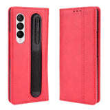 Samsung Galaxy Z Fold 3 5G Case With Pen Slot - Red