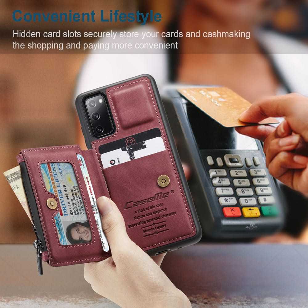 Samsung Galaxy S20 FE Case CASEME C20 Multifunctional - Red