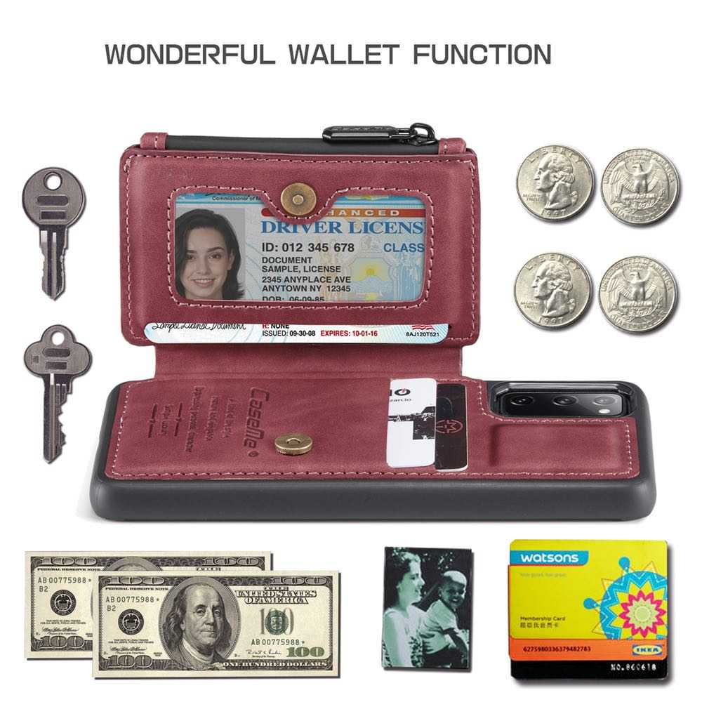 Samsung Galaxy S20 FE Case CASEME C20 Multifunctional - Red