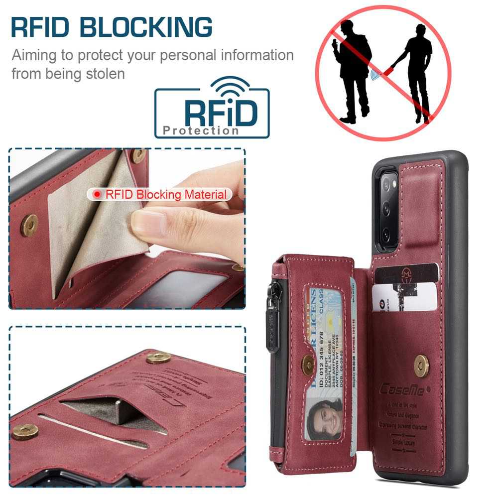 Samsung Galaxy S20 FE Case CASEME C20 Multifunctional - Red