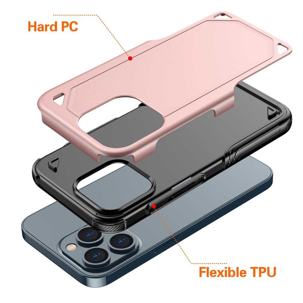 iPhone 13 Pro Case Shockproof Rugged Armor Protective - Silver