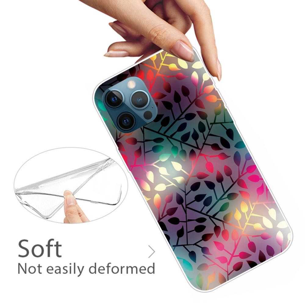 iPhone 12 / iPhone 12 Pro Case Made With Soft TPU - Leaf Pattern
