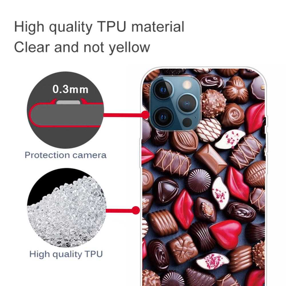 Chocolate Pattern Design Soft TPU iPhone 12/iPhone 12 Pro Case