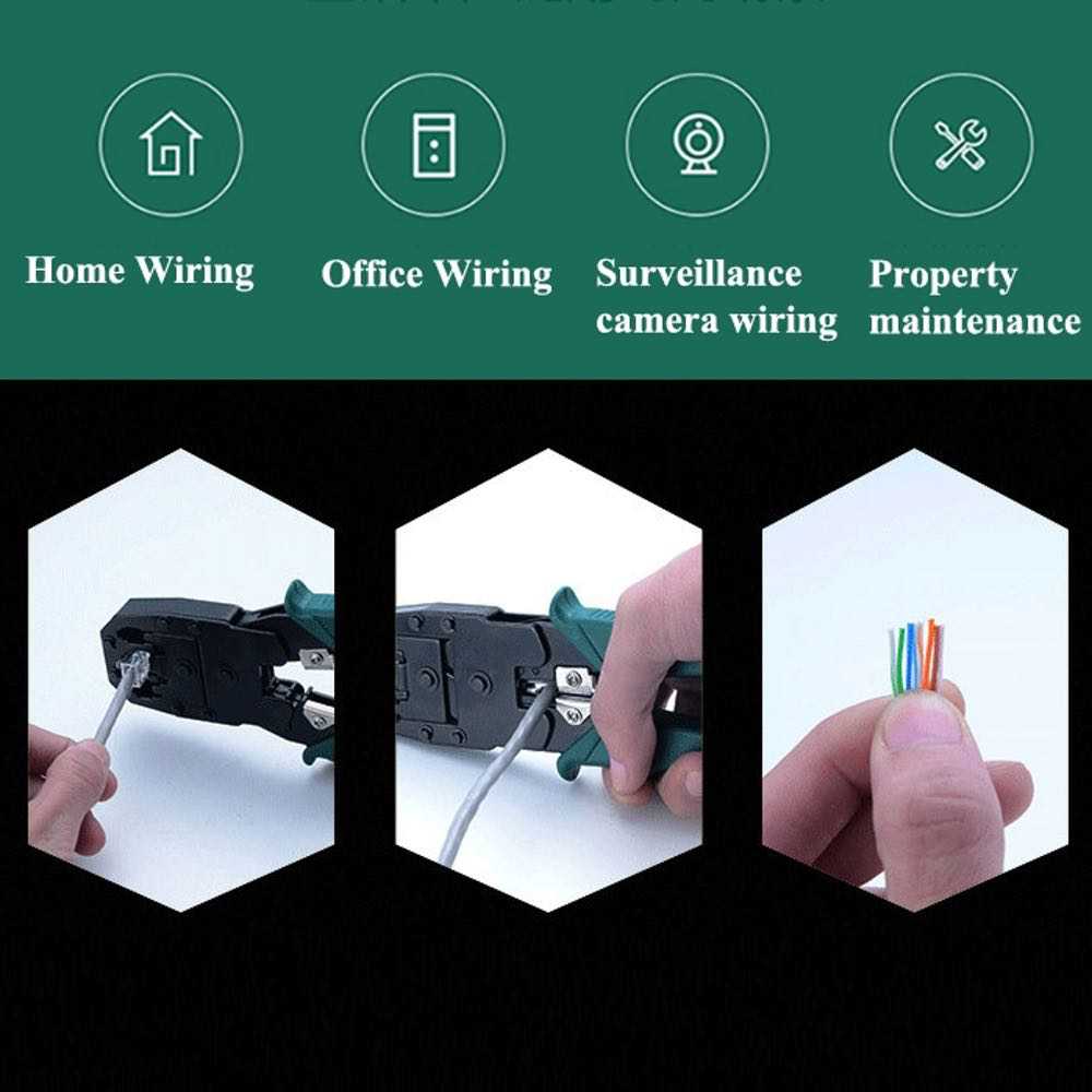 Network Wire Cable Crimper Hand Tool With Cutter and stripper
