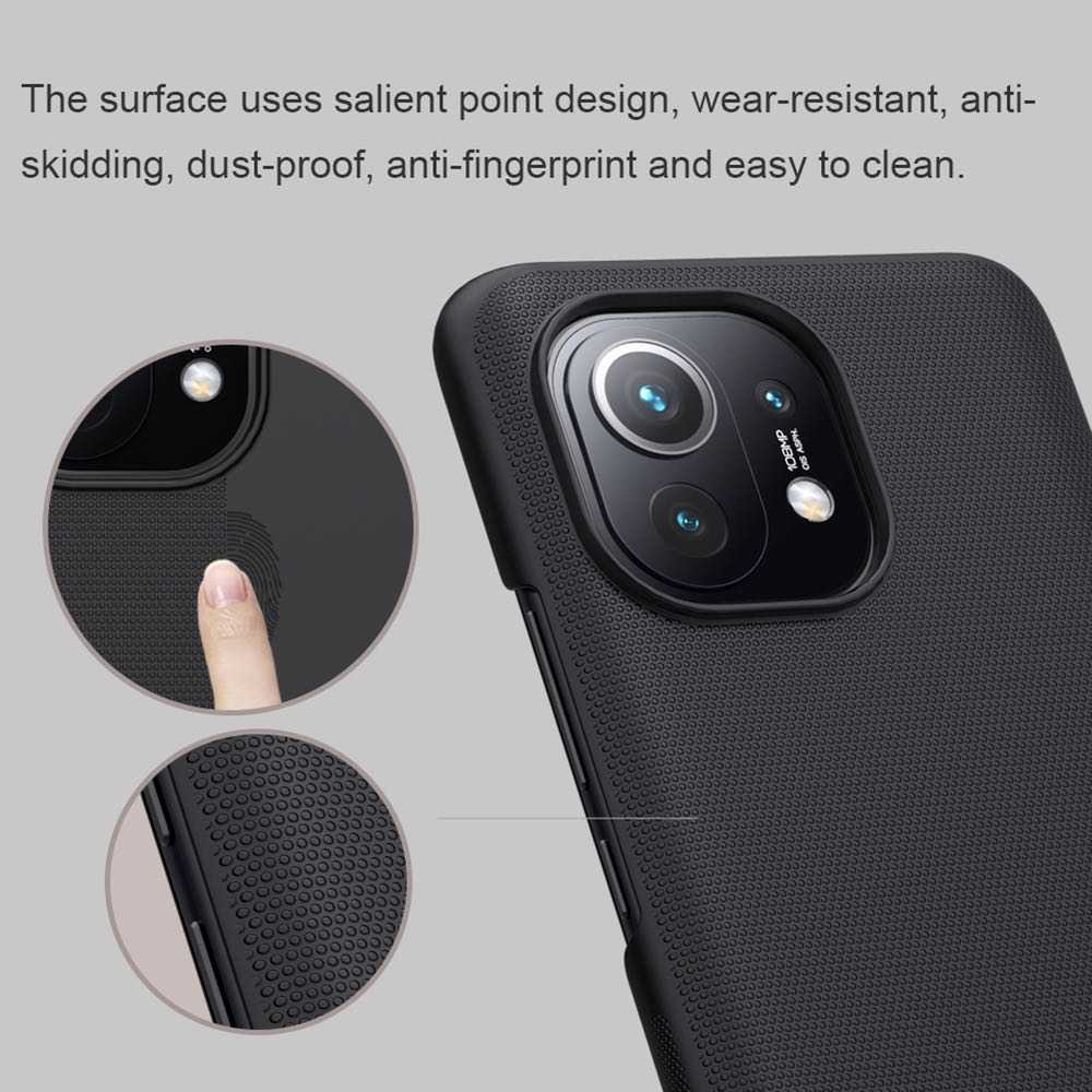 Xiaomi Mi 11 Case NILLKIN Frosted Concave-Convex - Black